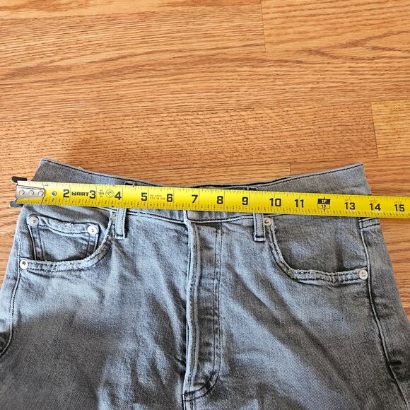 Agolde Gray Button Close Denim Jeans Size 26 - Picture 6 of 7
